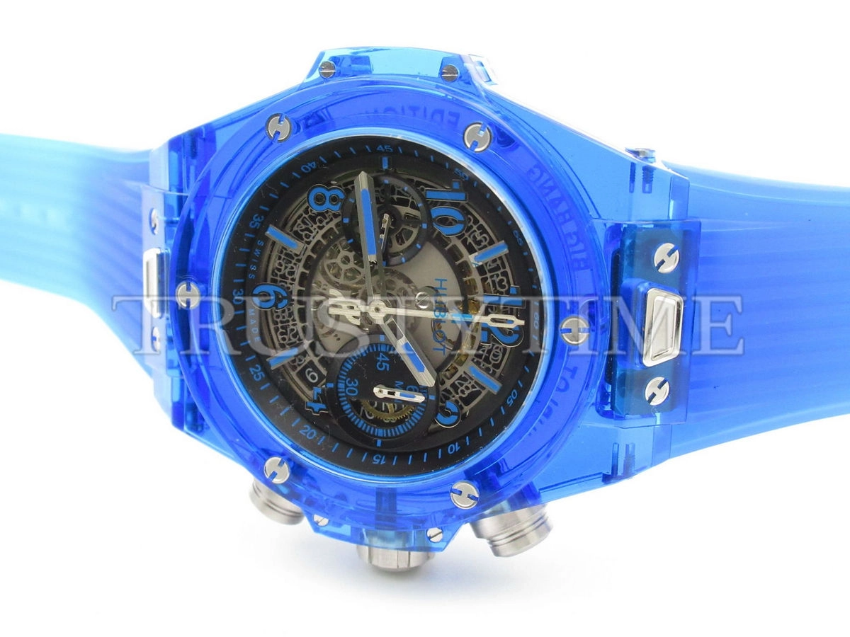 Копия часов Hublot Big Bang Unico Blue Sapphire 45mm 411.JL.4809.RT