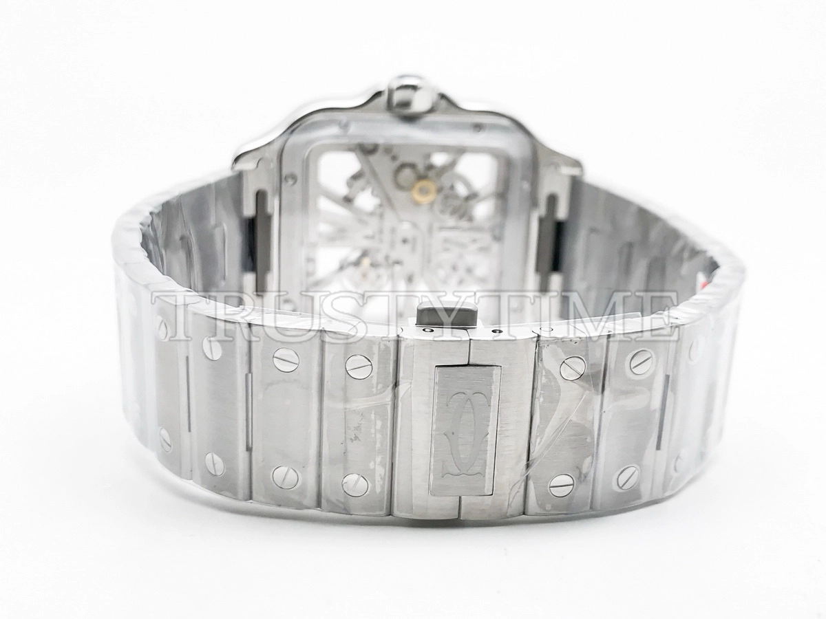 Копия часов Cartier Santos de Cartier Large Skeleton 40mm WHSA0015
