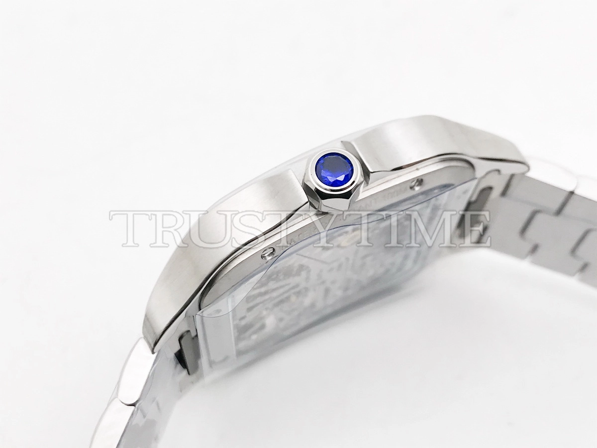 Копия часов Cartier Santos de Cartier Large Skeleton 40mm WHSA0015