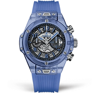 Копия часов Hublot Big Bang Unico Blue Sapphire 45mm 411.JL.4809.RT