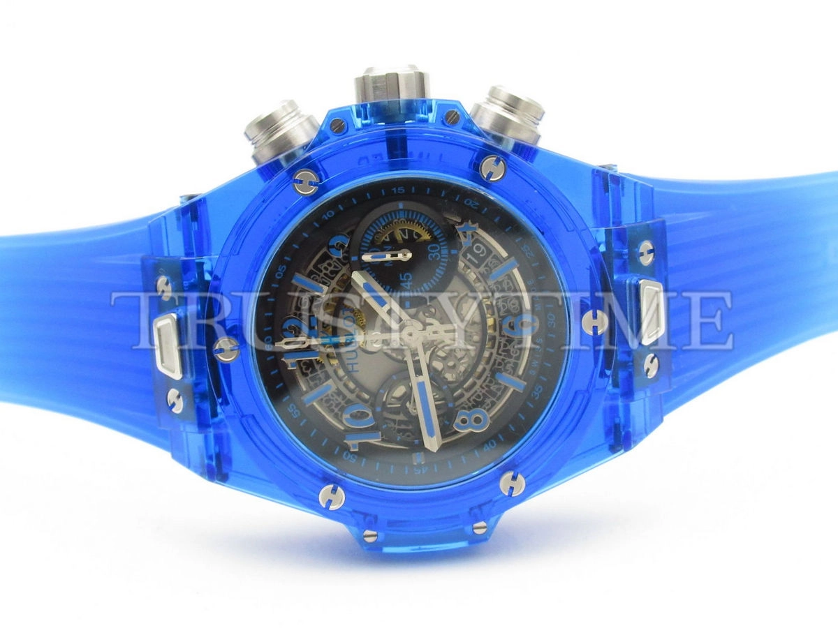 Копия часов Hublot Big Bang Unico Blue Sapphire 45mm 411.JL.4809.RT