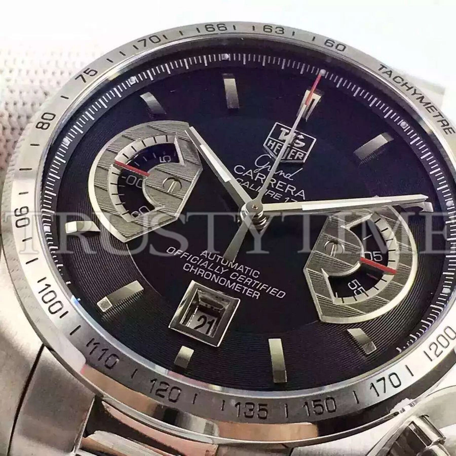 Копия часов Tag Heuer Grand Carrera Calibre 17 RS 43mm CAV511A.BA0902