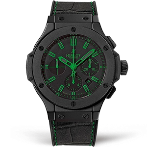 Копия часов Hublot Big Bang All Black Green 44mm 301.CI.1190.GR.ABG11