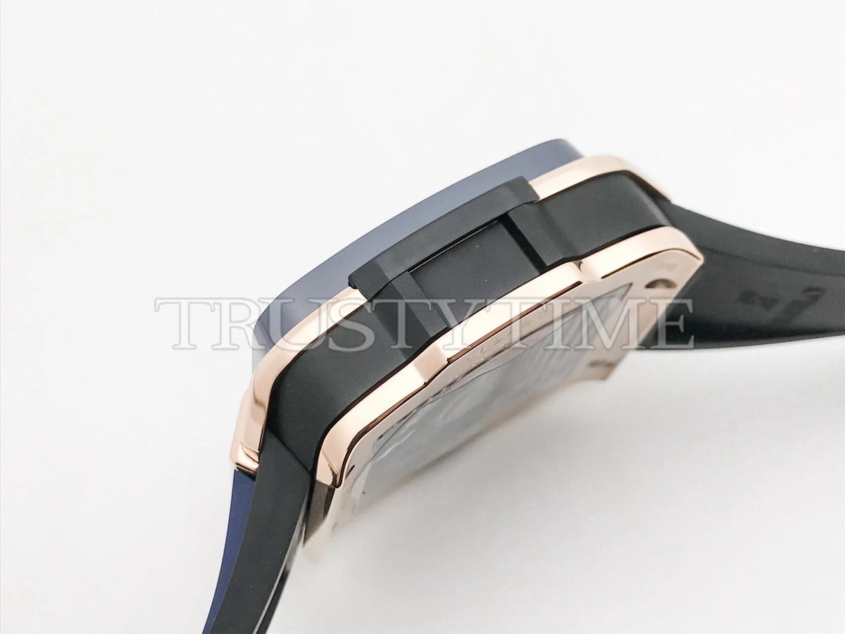 Копия часов Hublot Square Bang Unico King Gold Blue Ceramic 821.OL.5180.RX