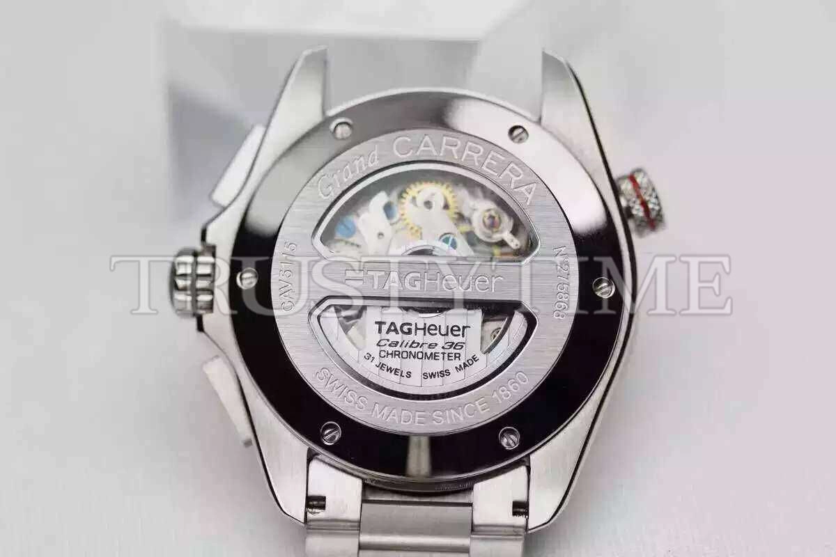 Копия часов Tag Heuer Grand Carrera Calibre 36 RS2 43mm CAV5115.BA0902