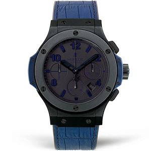 Копия часов Hublot Big Bang All Black Blue 44mm 301.CI.1190.GR.ABB09